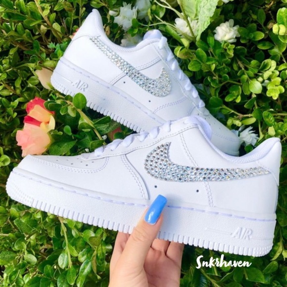 Nike Shoes - Nike Crystal Air Force 1s